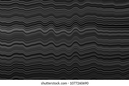 Dark Silver, Gray vector pattern with bent lines. Geometric illustration in marble style with gradient.  A completely new template for your business design.
