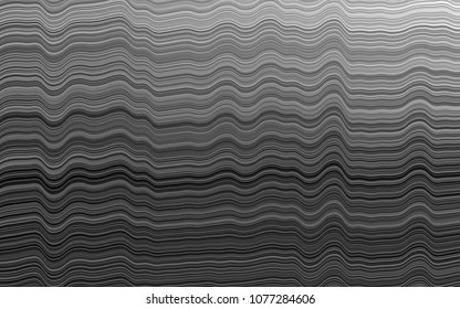 Dark Silver, Gray vector pattern with curved circles. Blurred geometric sample with gradient bubbles.  A new texture for your  ad, booklets, leaflets.