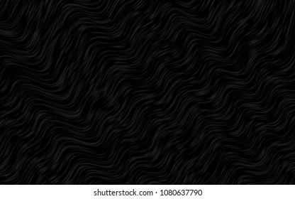 Dark Silver, Gray vector pattern with bent lines. Blurred geometric sample with gradient bubbles.  A completely new marble design for your business.