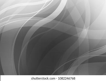 Dark Silver, Gray vector pattern with curved circles. Shining crooked illustration in marble style. A completely new marble design for your business.