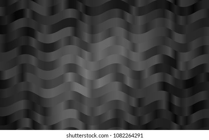 Dark Silver, Gray vector pattern with bent lines. An elegant bright illustration with gradient. The best blurred design for your business.