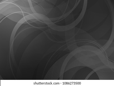Dark Silver, Gray vector pattern with lava shapes. A sample with blurred bubble shapes. Brand new design for your ads, poster, banner.
