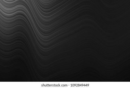 Dark Silver, Gray vector pattern with lava shapes. Shining crooked illustration in marble style. Textured wave pattern for backgrounds.