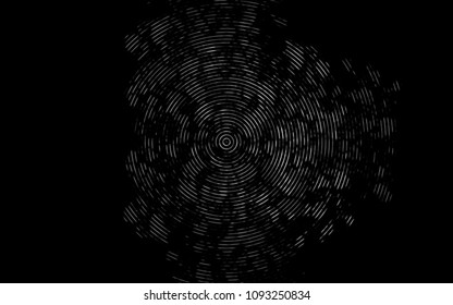 Dark Silver, Gray vector pattern with lines, ovals. Colorful abstract illustration with gradient lines. A completely new template for your business design.