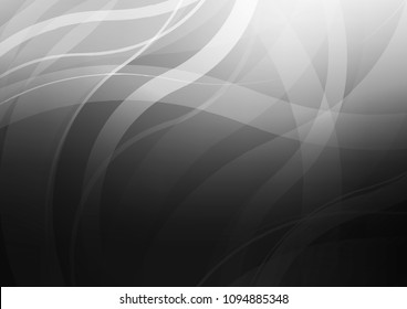 Dark Silver, Gray vector pattern with bent ribbons. Brand new colored illustration in marble style with gradient. Pattern for your business design.