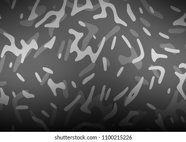 Dark Silver, Gray vector pattern with lava shapes. A completely new color illustration in marble style. A completely new template for your business design.