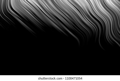 Dark Silver, Gray vector pattern with lines, ovals. Brand-new colored illustration in marble style with gradient. Marble design for your web site.