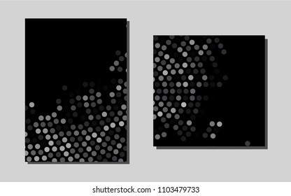 Dark Silver, Gray vector pattern for posters. Booklet with textbox on colorful abstract background. The pattern can be used for any ad, booklets.