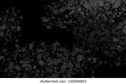 Dark Silver, Gray vector pattern with bent ribbons. Creative illustration in halftone marble style with gradient. The elegant pattern for brand book.