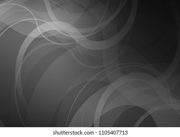 Dark Silver, Gray vector pattern with bubble shapes. A vague circumflex abstract illustration with gradient. Marble design for your web site.