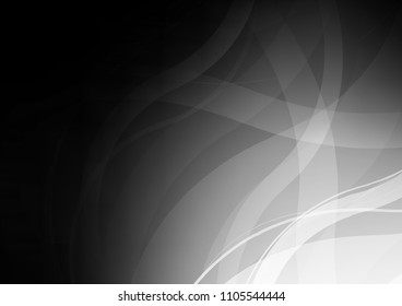 Dark Silver, Gray vector pattern with lava shapes. Colorful illustration in abstract marble style with gradient. A completely new template for your business design.