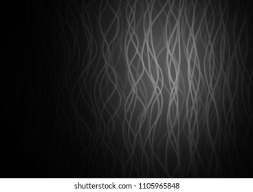 Dark Silver, Gray vector pattern with curved circles. Creative illustration in halftone marble style with gradient. A completely new marble design for your business.