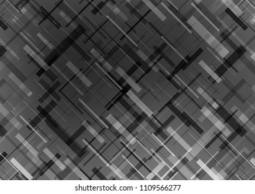 Dark Silver, Gray vector pattern with narrow lines. Lines on blurred abstract background with gradient. Best design for your ad, poster, banner.