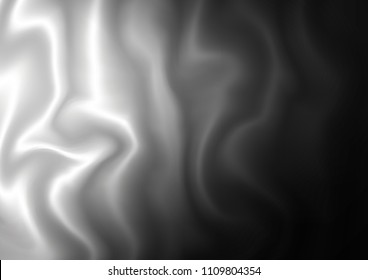 Dark Silver, Gray vector pattern with curved circles. Shining illustration, which consist of blurred lines, circles. Textured wave pattern for backgrounds.