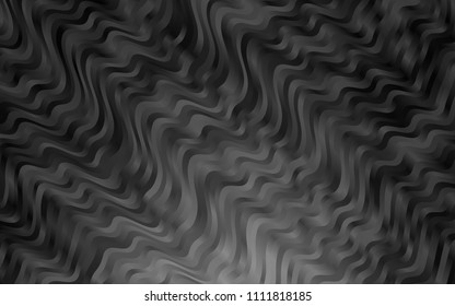 Dark Silver, Gray vector pattern with curved circles. Colorful illustration in abstract marble style with gradient. Brand-new design for your ads, poster, banner.