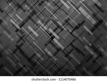 Dark Silver, Gray vector pattern with narrow lines. Decorative shining illustration with lines on abstract template. The pattern can be used as ads, poster, banner for commercial.