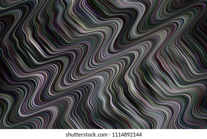Dark Silver, Gray vector pattern with liquid shapes. Glitter abstract illustration with wry lines. The best blurred design for your business.