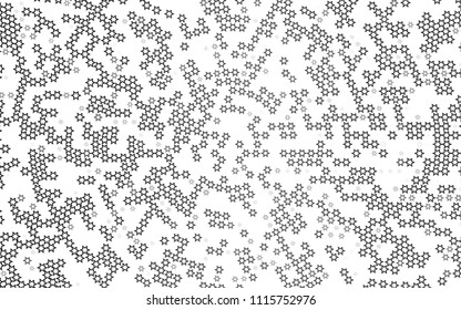 Dark Silver, Gray vector pattern with christmas stars. Blurred decorative design in simple style with stars. The pattern can be used for new year ad, booklets.