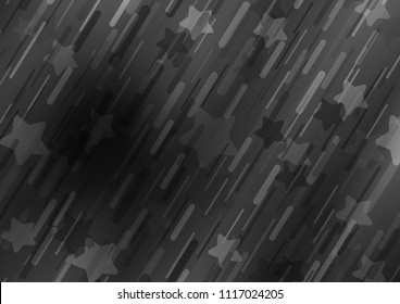 Dark Silver, Gray vector pattern with narrow lines. Shining colored illustration with narrow lines. The pattern can be used for websites.