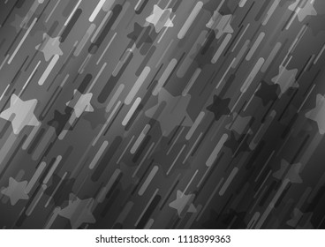 Dark Silver, Gray vector pattern with narrow lines. Modern geometrical abstract illustration with staves. Smart design for your business advert.