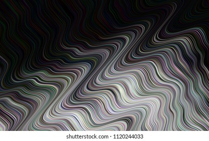 Dark Silver, Gray vector pattern with bent ribbons. A completely new color illustration in marble style. A new texture for your  ad, booklets, leaflets.
