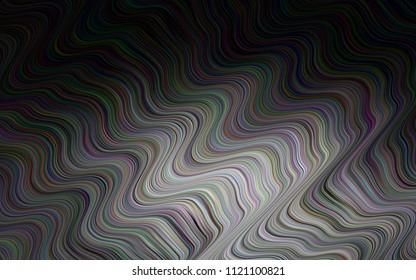 Dark Silver, Gray vector pattern with liquid shapes. Shining crooked illustration in marble style. Marble style for your business design.