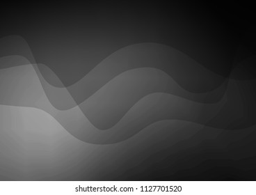 Dark Silver, Gray vector pattern with lines, ovals. A completely new color illustration in marble style. A completely new marble design for your business.