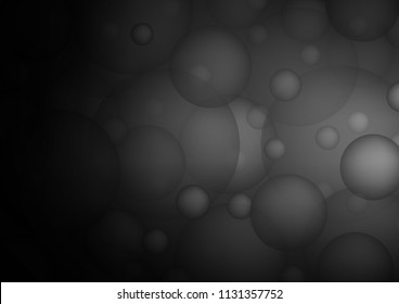 Dark Silver, Gray vector pattern with spheres. Modern abstract illustration with colorful water drops. The pattern can be used for beautiful websites.
