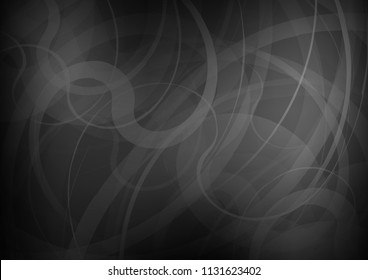 Dark Silver, Gray vector pattern with bent ribbons. Glitter abstract illustration with wry lines. Marble design for your web site.