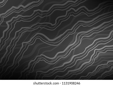 Dark Silver, Gray vector pattern with lava shapes. Geometric illustration in marble style with gradient.  Pattern for your business design.