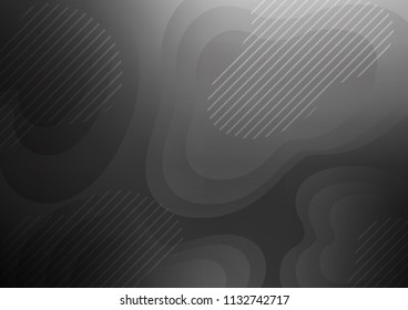 Dark Silver, Gray vector pattern with narrow lines. Decorative shining illustration with lines on abstract template. Best design for your ad, poster, banner.