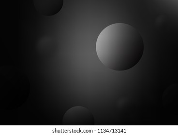 Dark Silver, Gray vector pattern with spheres. Illustration with set of shining colorful abstract circles. Completely new template for your brand book.