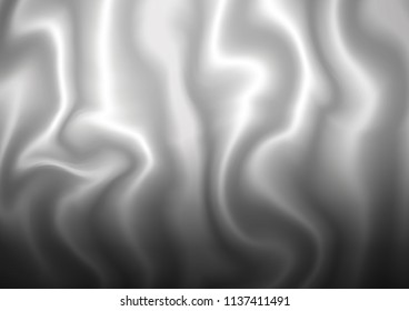 Dark Silver, Gray vector pattern with bent ribbons. Creative illustration in halftone marble style with gradient. Pattern for your business design.