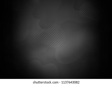 Dark Silver, Gray vector pattern with narrow lines. Blurred decorative design in simple style with lines. The template can be used as a background.