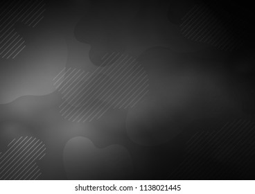 Dark Silver, Gray vector pattern with narrow lines. Decorative shining illustration with lines on abstract template. Smart design for your business advert.