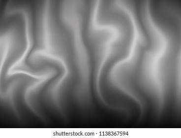 Dark Silver, Gray vector pattern with lines, ovals. Blurred geometric sample with gradient bubbles.  New composition for your brand book.