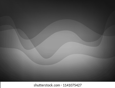 Dark Silver, Gray vector pattern with liquid shapes. Glitter abstract illustration with wry lines. Marble style for your business design.