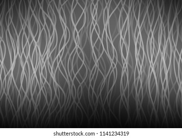 Dark Silver, Gray vector pattern with curved circles. Blurred geometric sample with gradient bubbles.  The best blurred design for your business.