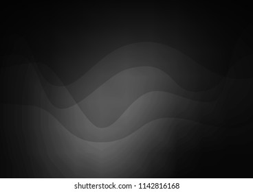 Dark Silver, Gray vector pattern with curved circles. Colorful illustration in abstract marble style with gradient. A completely new template for your business design.