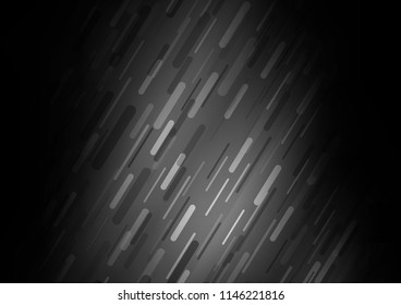 Dark Silver, Gray vector pattern with narrow lines. Lines on blurred abstract background with gradient. The pattern can be used for websites.