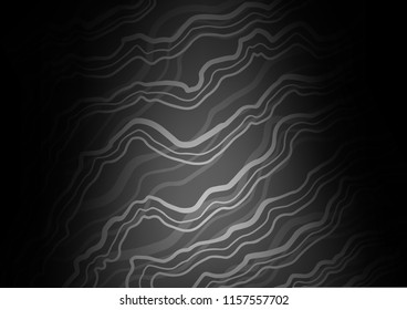 Dark Silver, Gray vector pattern with bubble shapes. An elegant bright illustration with gradient. A completely new marble design for your business.