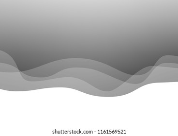 Dark Silver, Gray vector pattern with lava shapes. Colorful illustration in abstract marble style with gradient. A completely new template for your business design.
