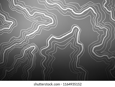 Dark Silver, Gray vector pattern with lines, ovals. Colorful abstract illustration with gradient lines. The template for cell phone backgrounds.