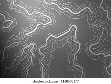 Dark Silver, Gray vector pattern with curved circles. Glitter abstract illustration with wry lines. The best blurred design for your business.