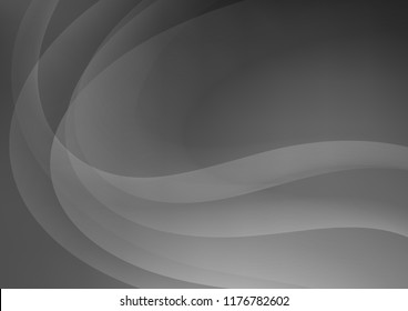 Dark Silver, Gray vector pattern with bent ribbons. Colorful abstract illustration with gradient lines. Marble style for your business design.