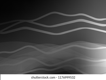 Dark Silver, Gray vector pattern with narrow lines. Lines on blurred abstract background with gradient. Smart design for your business advert.