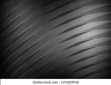 Dark Silver, Gray vector pattern with narrow lines. Blurred decorative design in simple style with lines. The pattern can be used as ads, poster, banner for commercial.