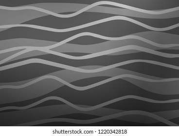 Dark Silver, Gray vector pattern with narrow lines. Lines on blurred abstract background with gradient. The pattern can be used for busines ad, booklets, leaflets