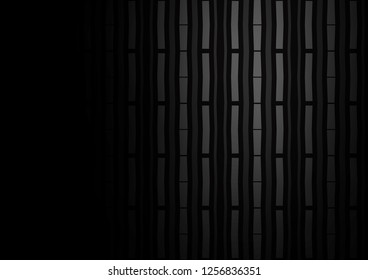 Dark Silver, Gray vector pattern with narrow lines. Shining colored illustration with narrow lines. Best design for your ad, poster, banner.
