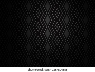 Dark Silver, Gray vector pattern with lines, rectangles. Glitter abstract illustration with colorful lines, rhombuses. Pattern for ads, posters, banners.
